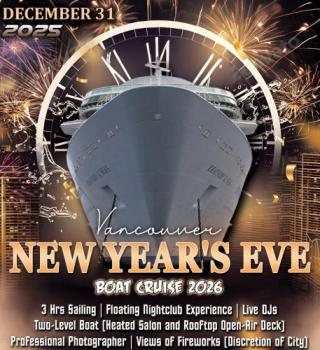 Vancouver New Years Eve Boat Party Cruise 2026: On the Water 