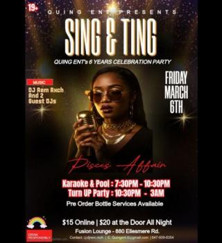 SING & TING - Celebrating Pisces & Quing ENT 