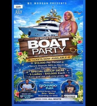Ms Morgan All White Boat Party 