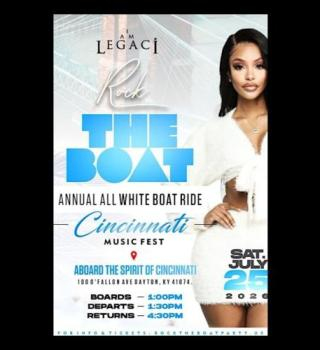 Rock The Boat Annual All White Boat Ride Party Cincinnati Music Fest 2026 