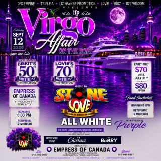 Stone Love Virgo Affair On The Boat 2026 
