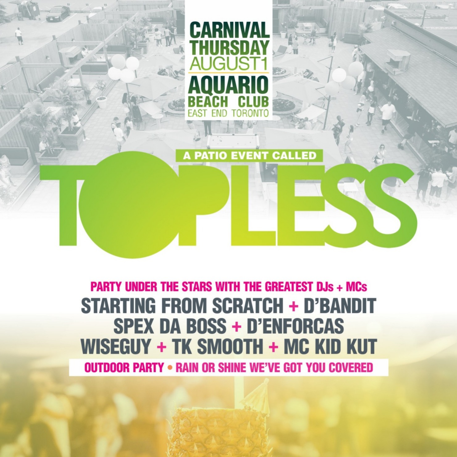 TOPLESS | Carnival Thursday Patio Party 2019