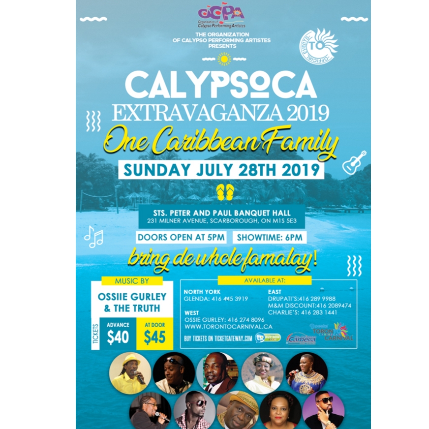 Calypso Extravaganza 2019 One Caribbean Famalay