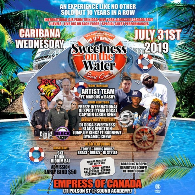 SWEETNESS ON THE WATER ~ All SOCA STARS Experience