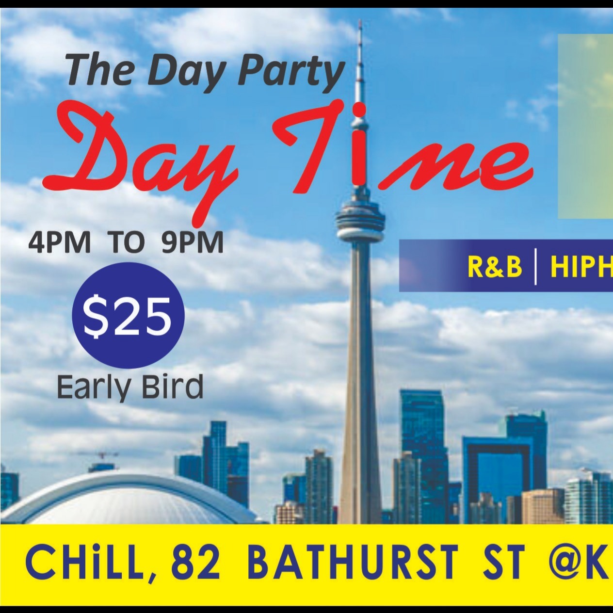 DAY TIME DAY PARTY 4PM TO 9PM |  CARIBANA WEEKEND |  CHiLL NIGHTCLUB