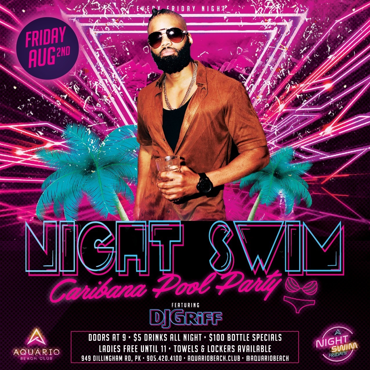 NIGHT SWIM CARIBANA FRIDAY EDITION @ AQUARIO BEACH CLUB