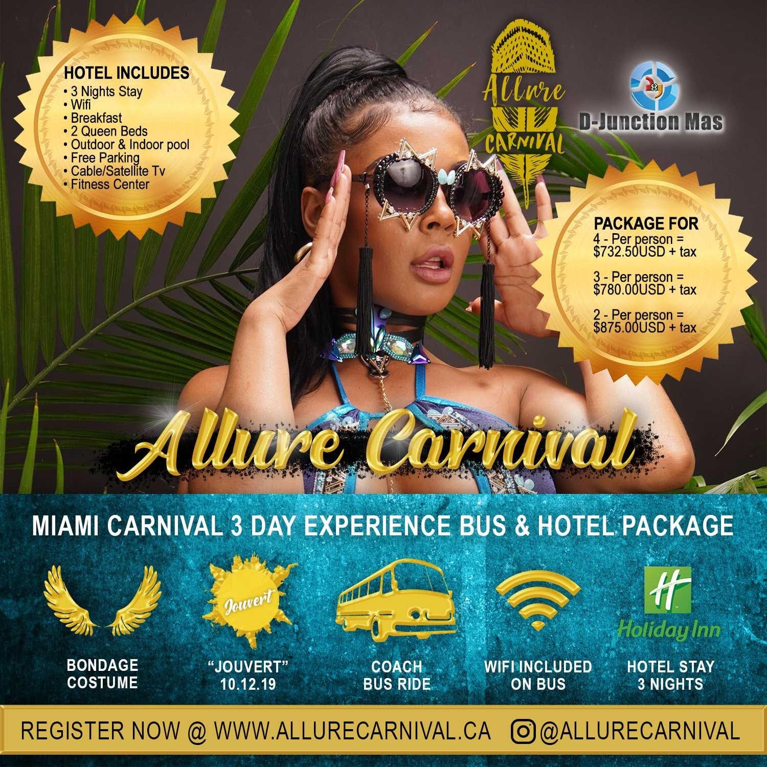 Miami Carnival 2019  Costume,Bus Package & Hotel For Miami Broward carnival