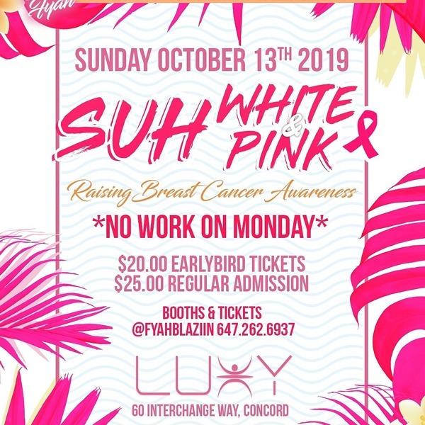 Suh White and Pink - Raising Breast Cancer Awareness
